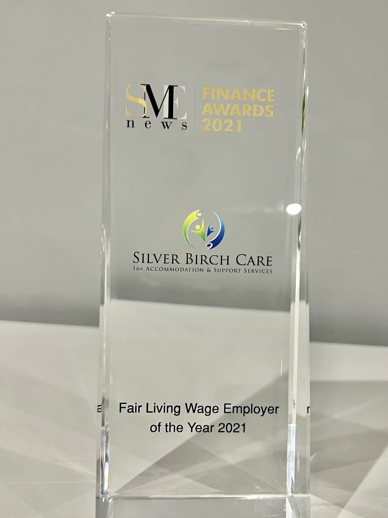 Fair Living Wage Employer Of The Year Award 2021 Trophy